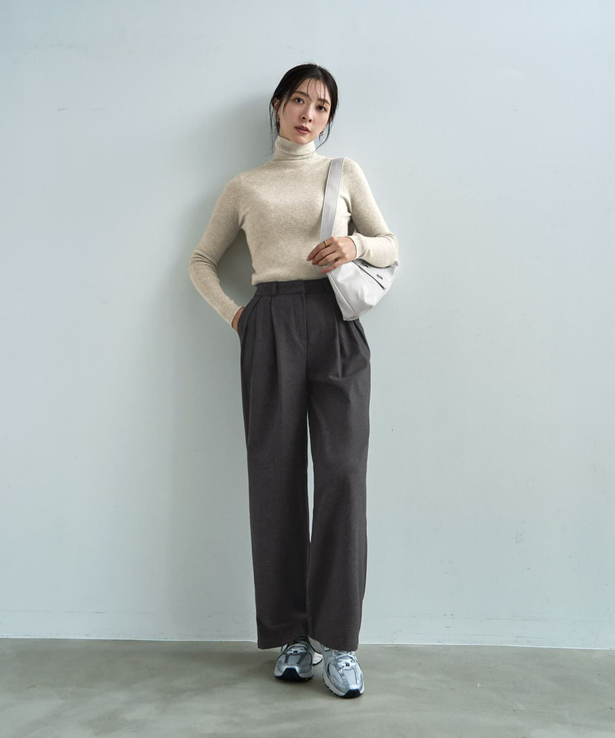 着用イメージ 166cm チャコール Sサイズ