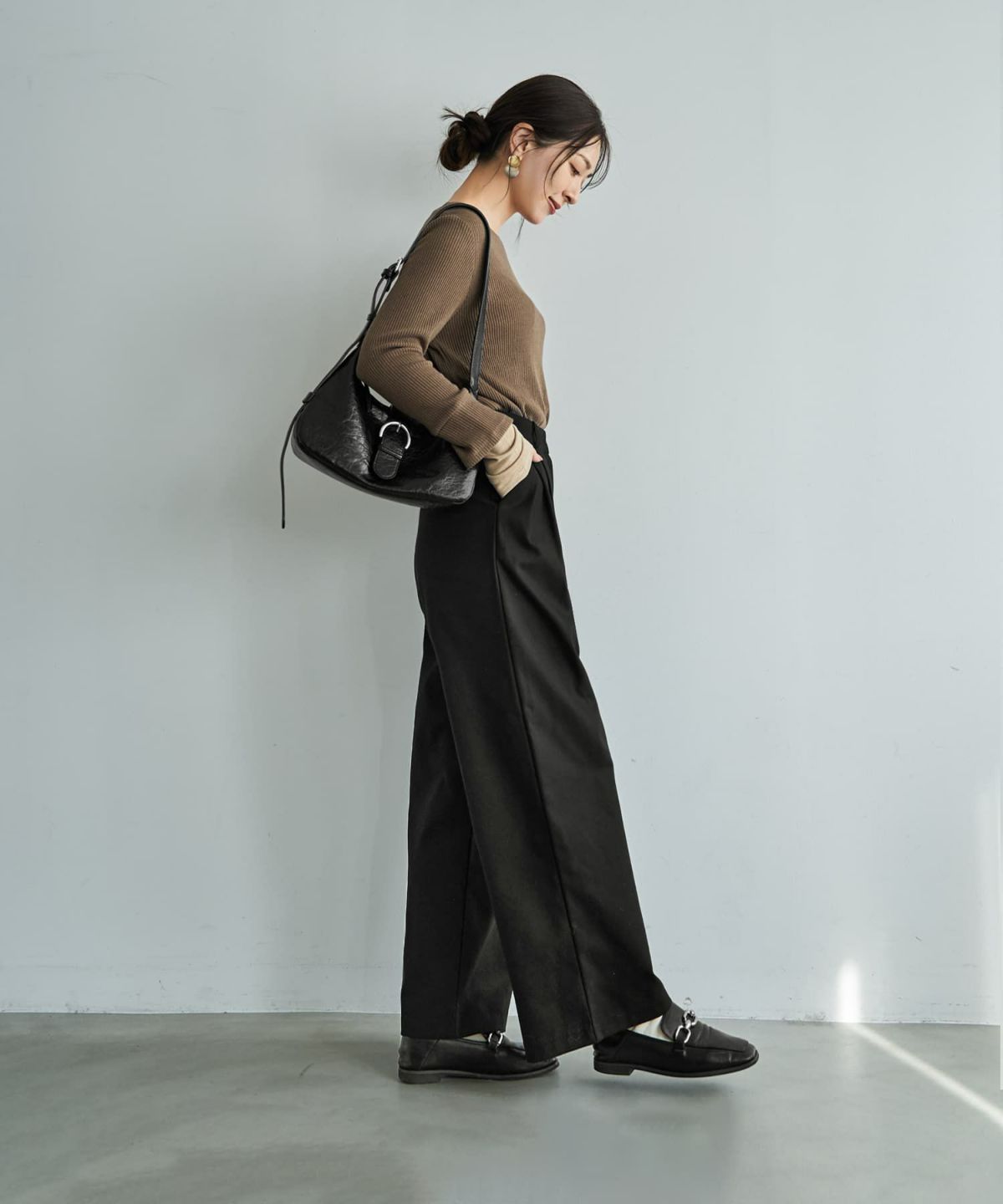 着用イメージ 166cm ブラック Sサイズ