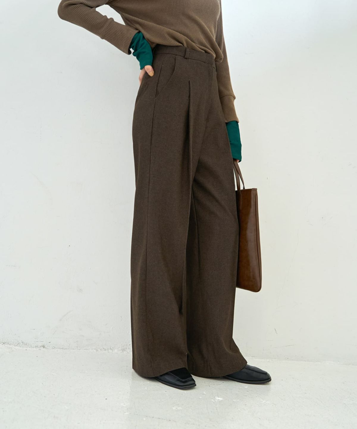 着用イメージ 167cm ダークブラウン Sサイズ