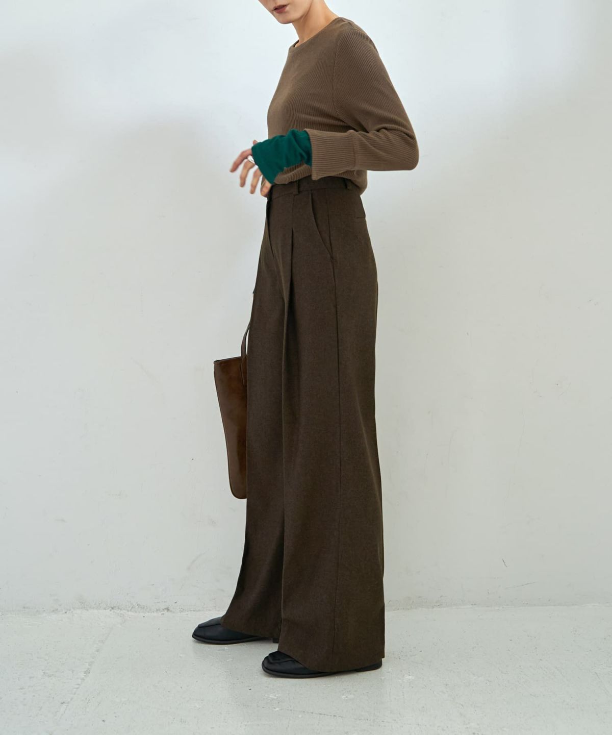 着用イメージ 167cm ダークブラウン Sサイズ
