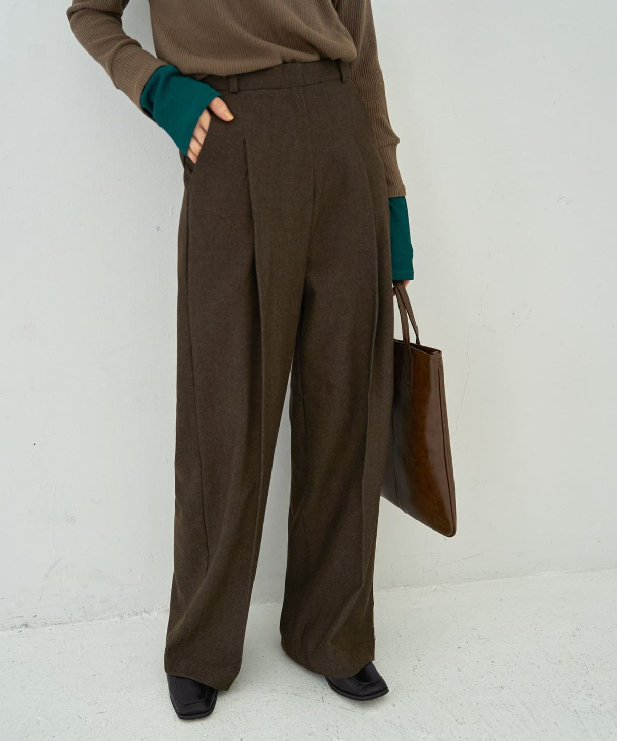 着用イメージ 167cm ダークブラウン Sサイズ