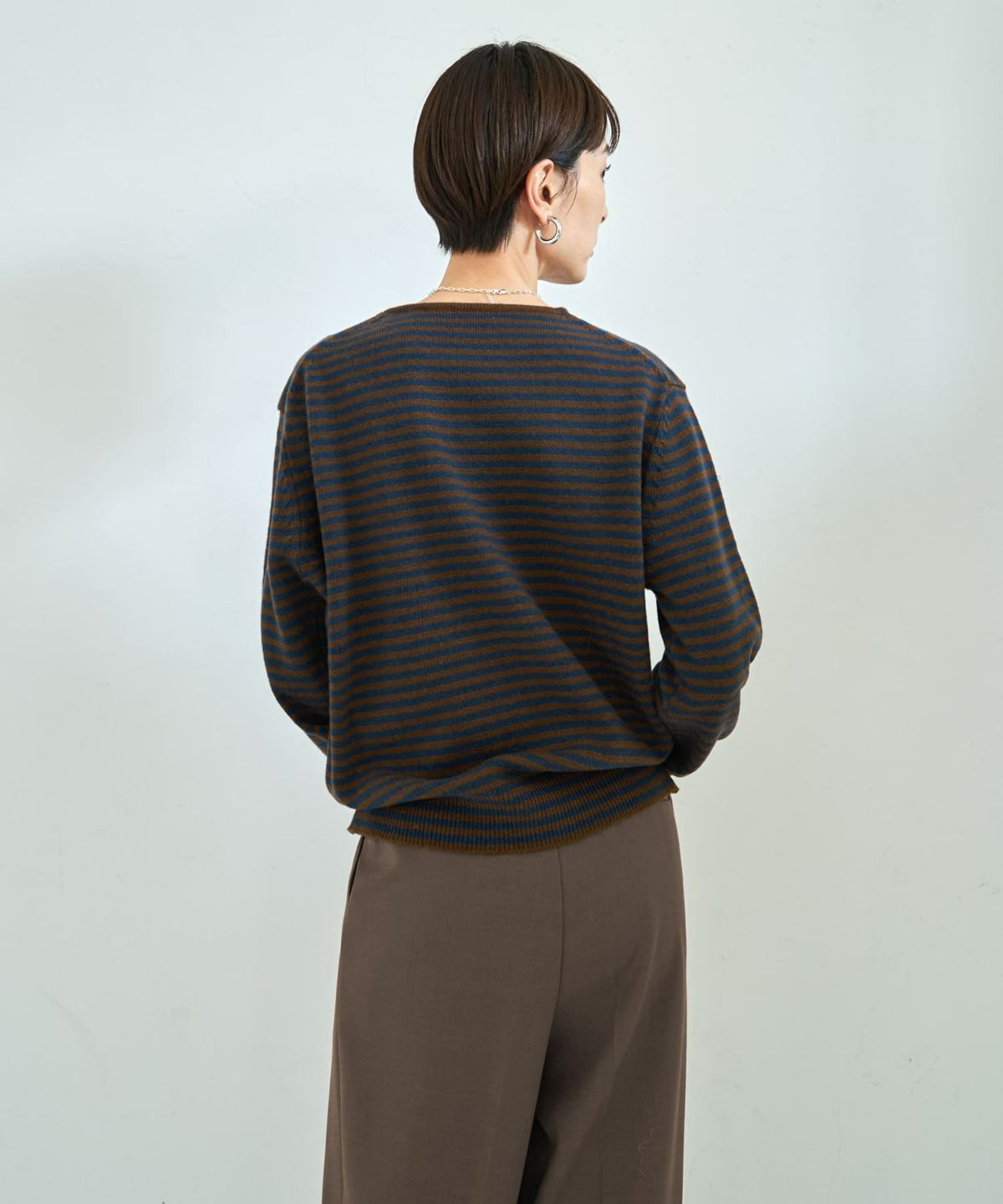 着用イメージ 167cm ブラウンミックス