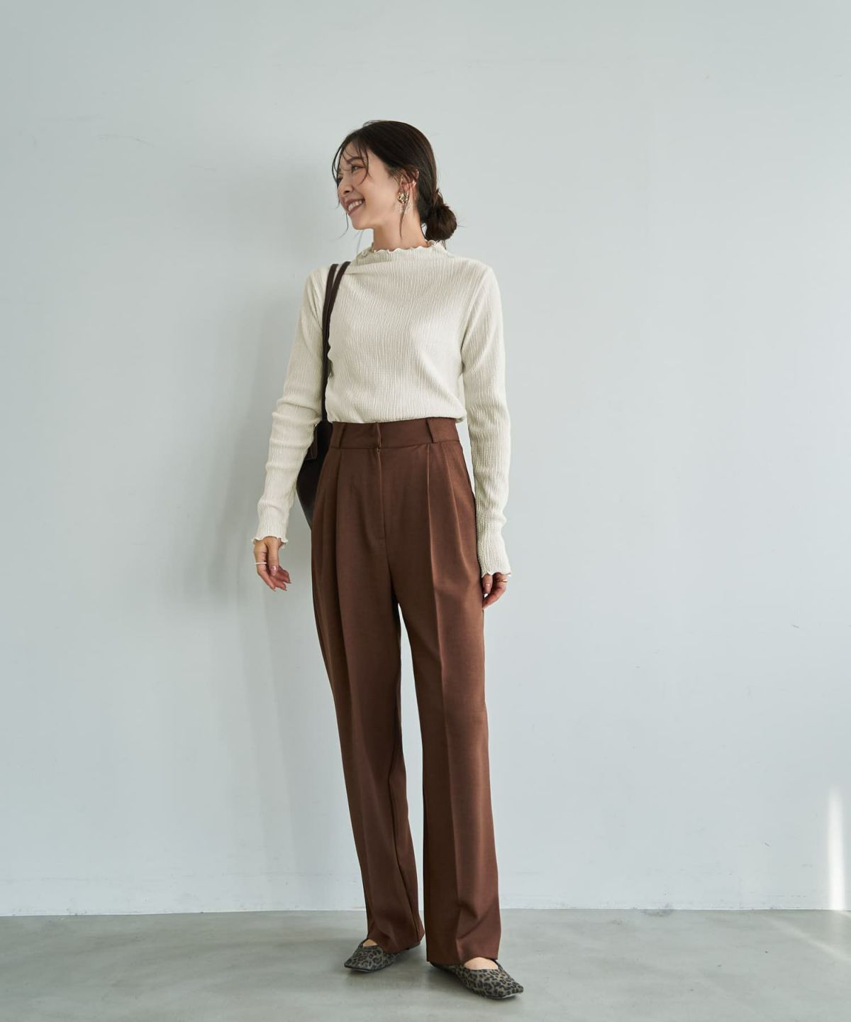 着用イメージ 166cm オフホワイト