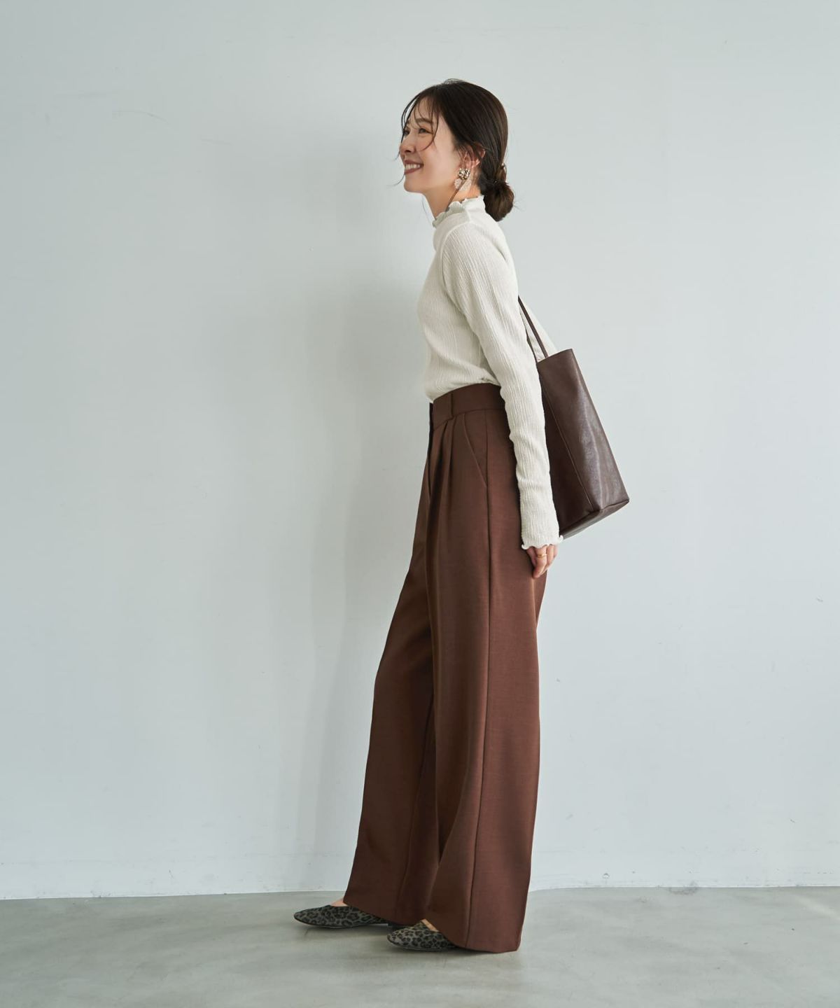 着用イメージ 166cm オフホワイト