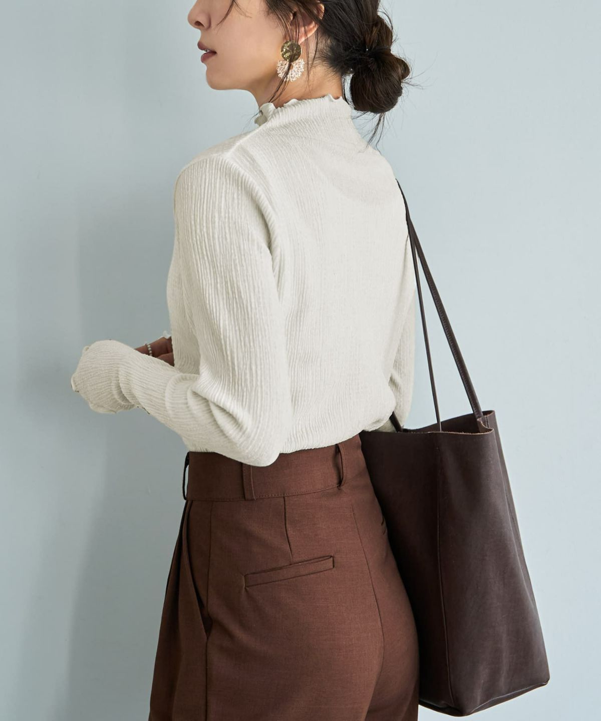 着用イメージ 166cm オフホワイト