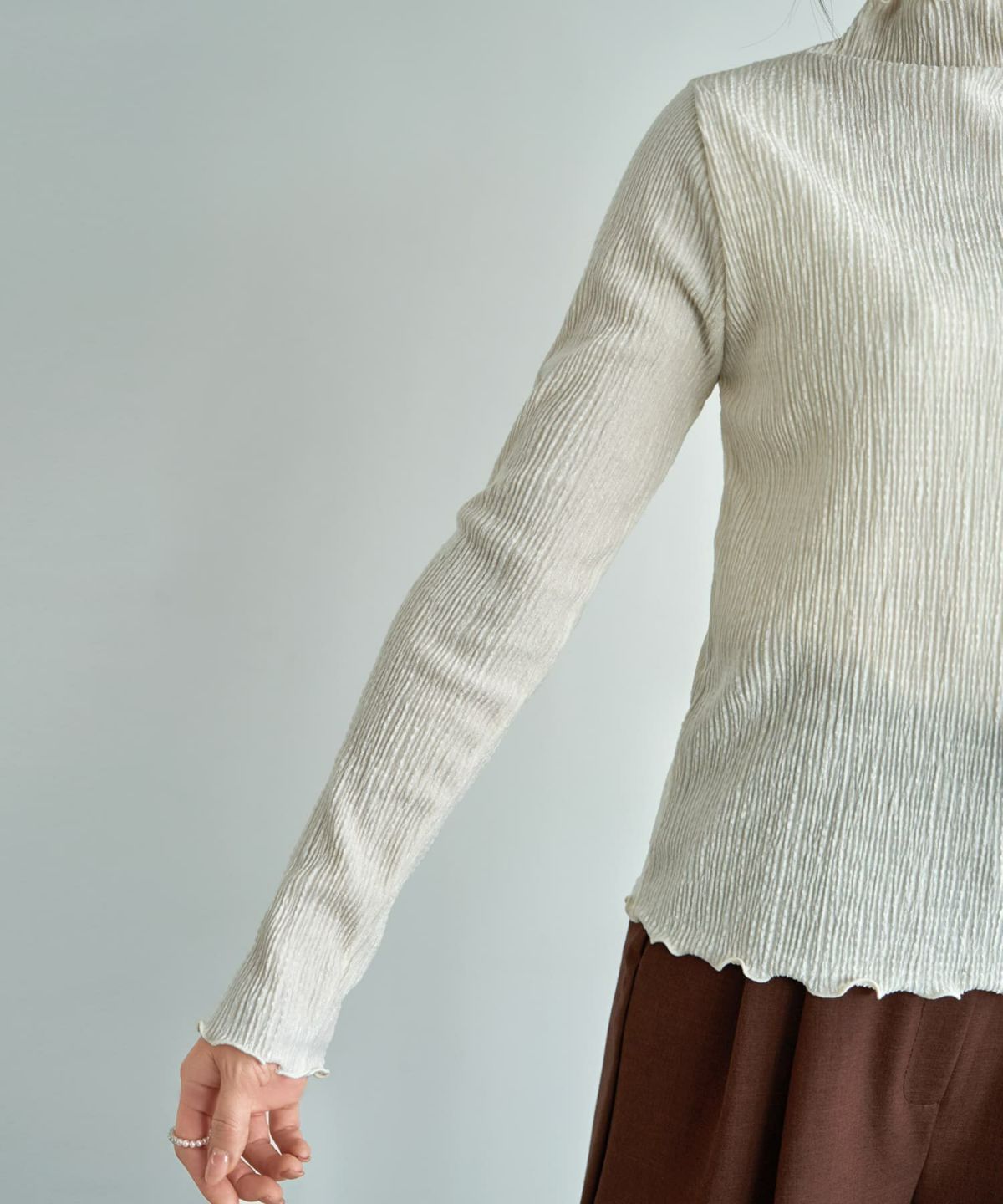 着用イメージ 166cm オフホワイト