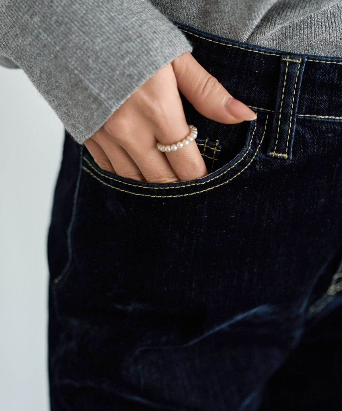 着用イメージ 166cm ネイビー Sサイズ