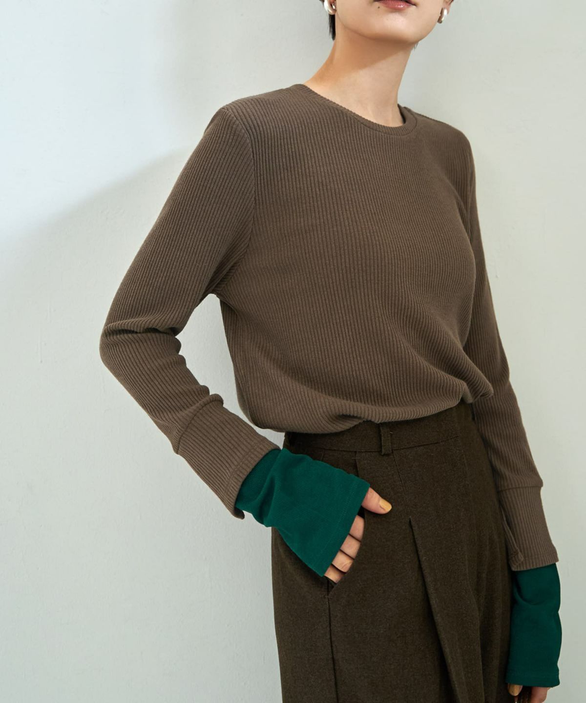 カーキブラウン×グリーン