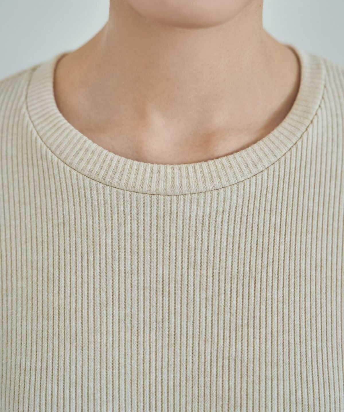 着用イメージ 167cm ライトベージュ×グリーン