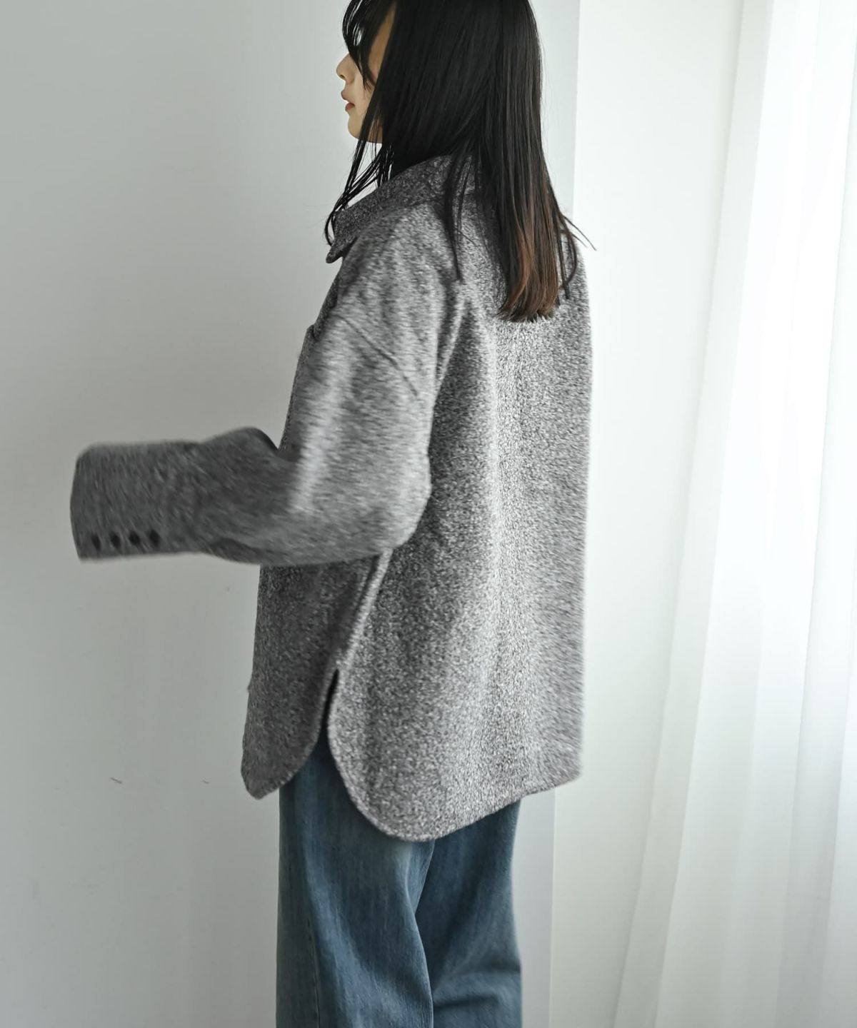 着用イメージ 167cm グレー