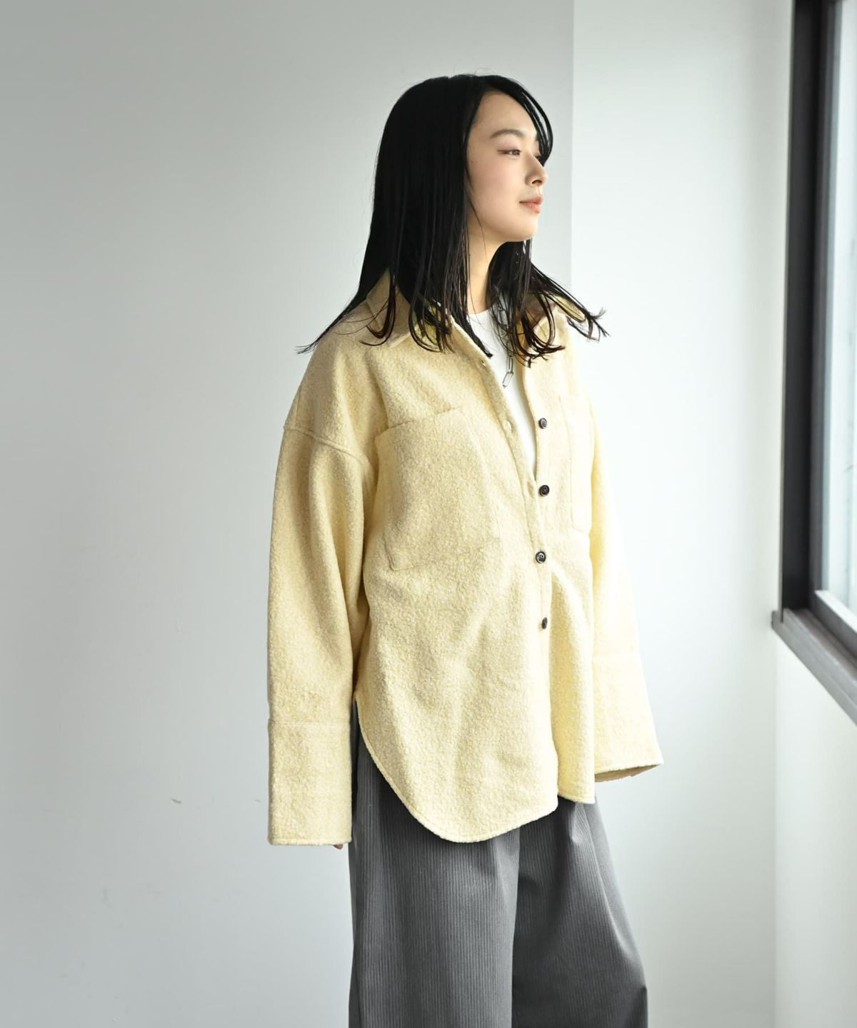 着用イメージ 167cm イエロー