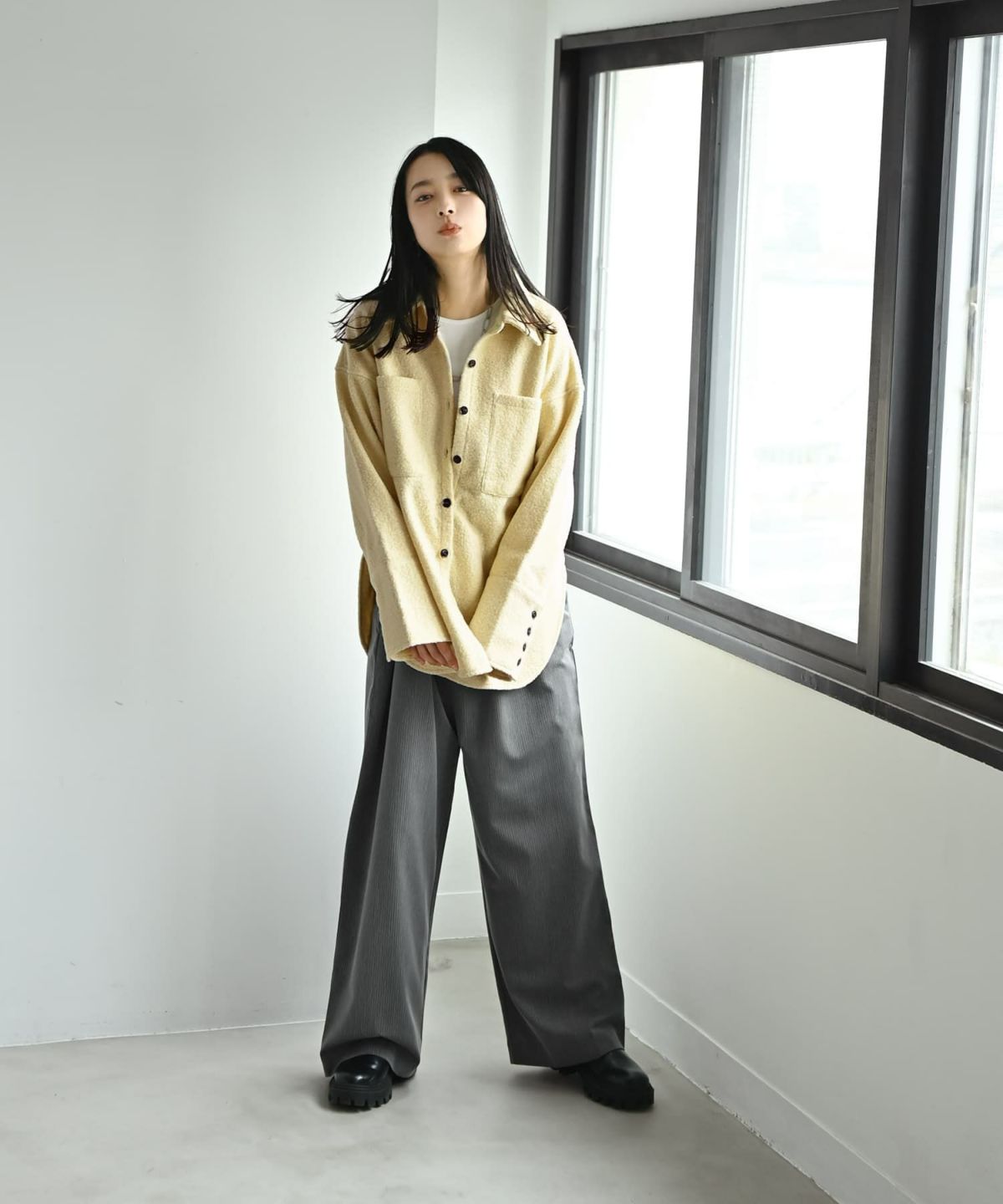 着用イメージ 167cm イエロー