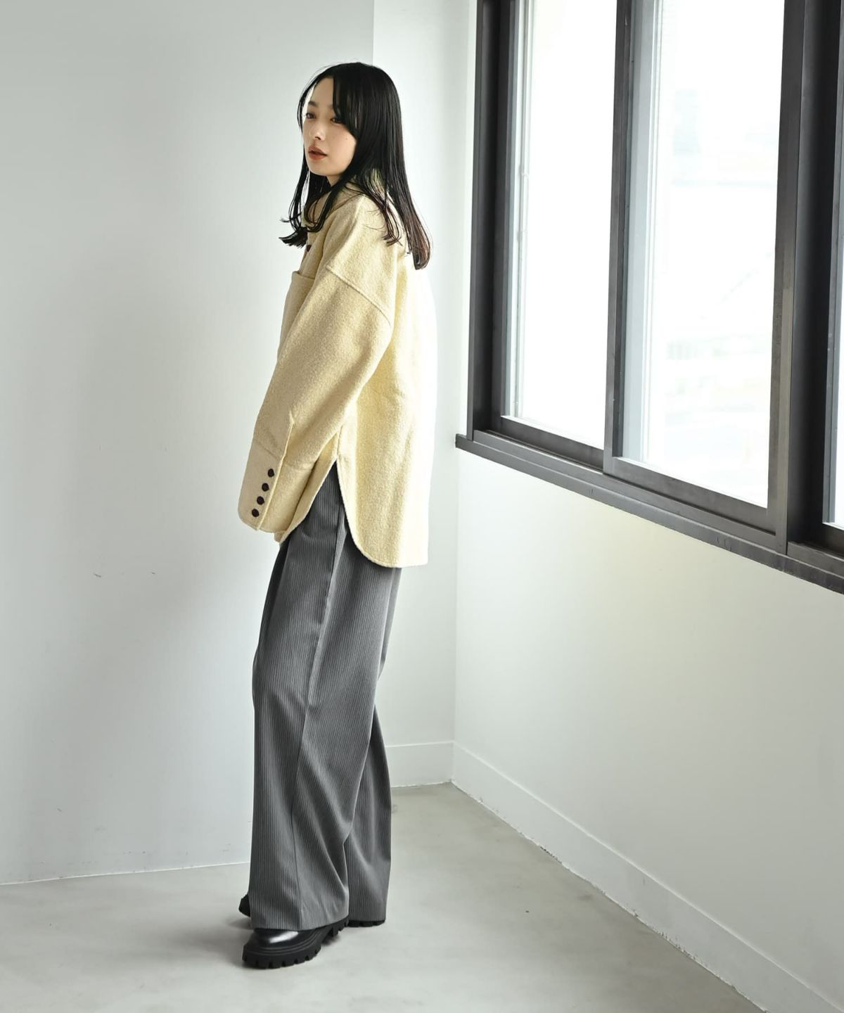 着用イメージ 167cm イエロー