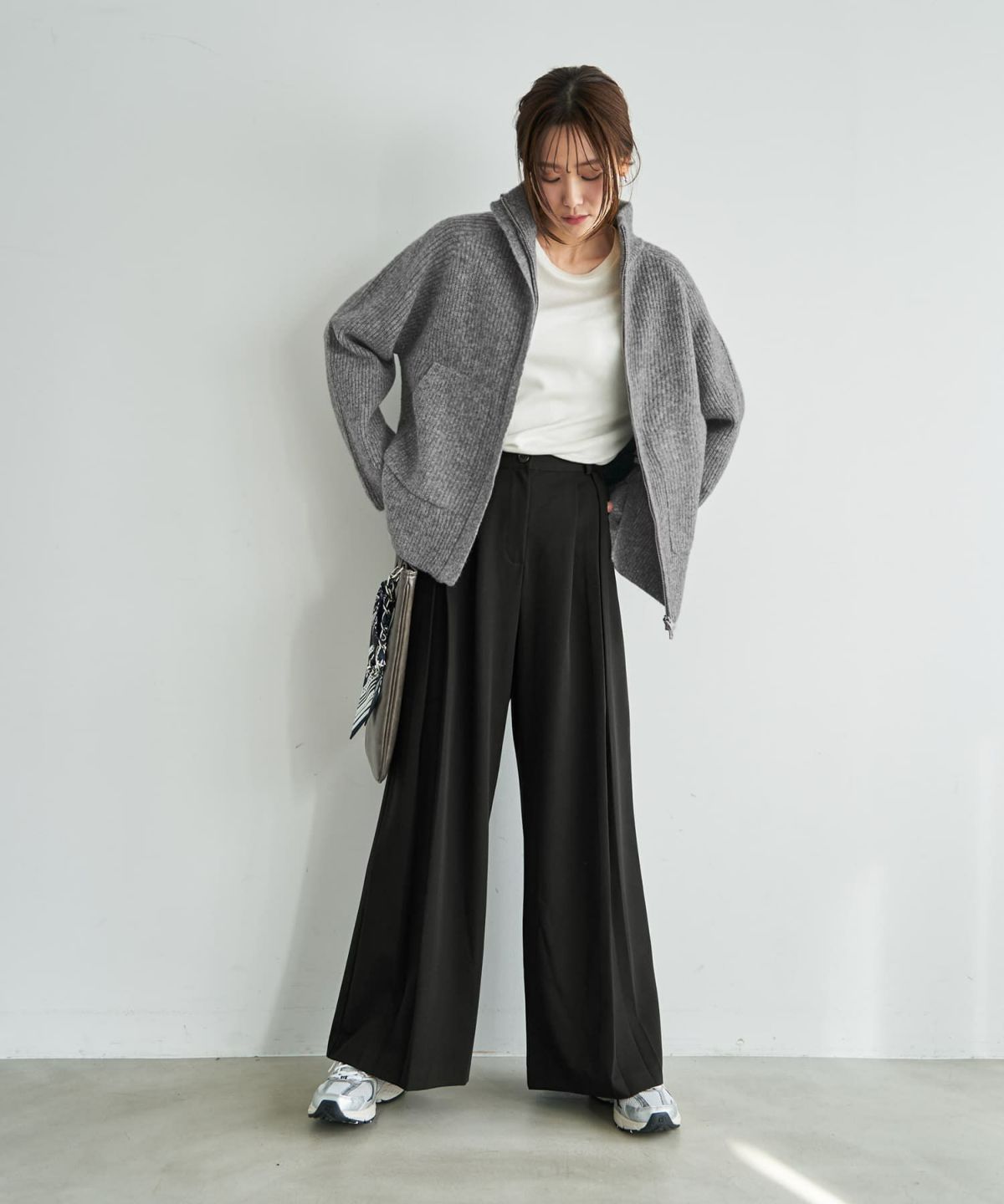 着用イメージ 165cm グレー