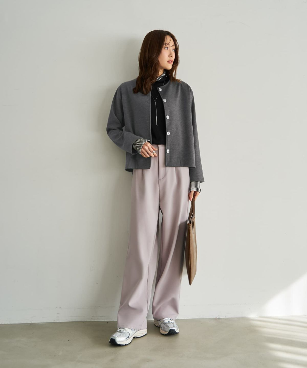 着用イメージ 165cm チャコール