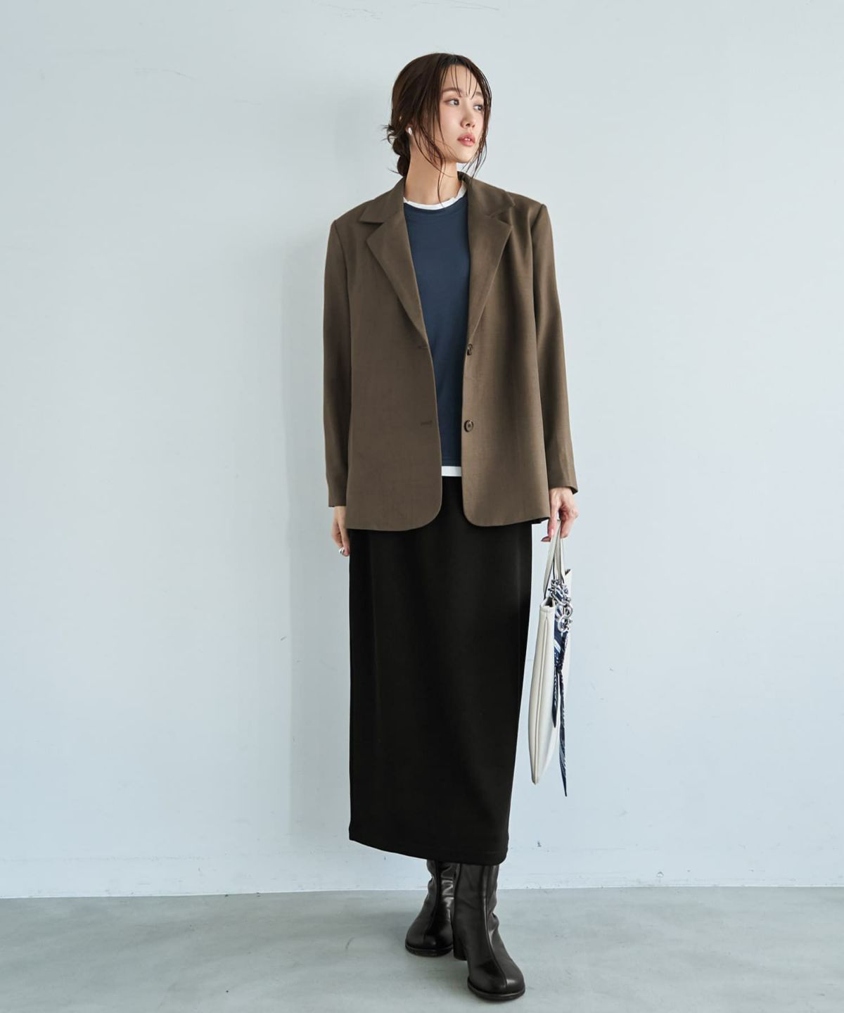 着用イメージ 165cm カーキブラウン