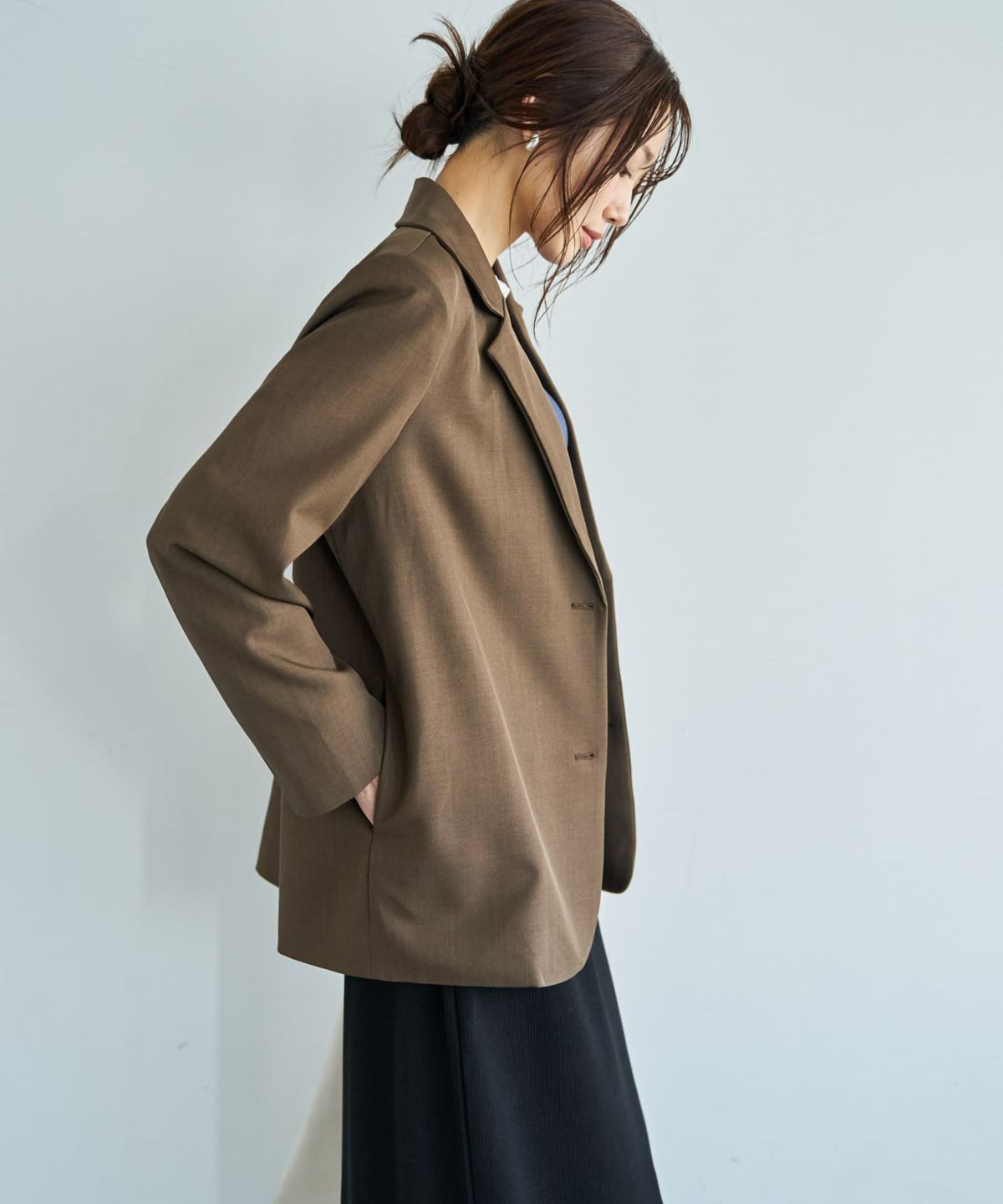 着用イメージ 165cm カーキブラウン