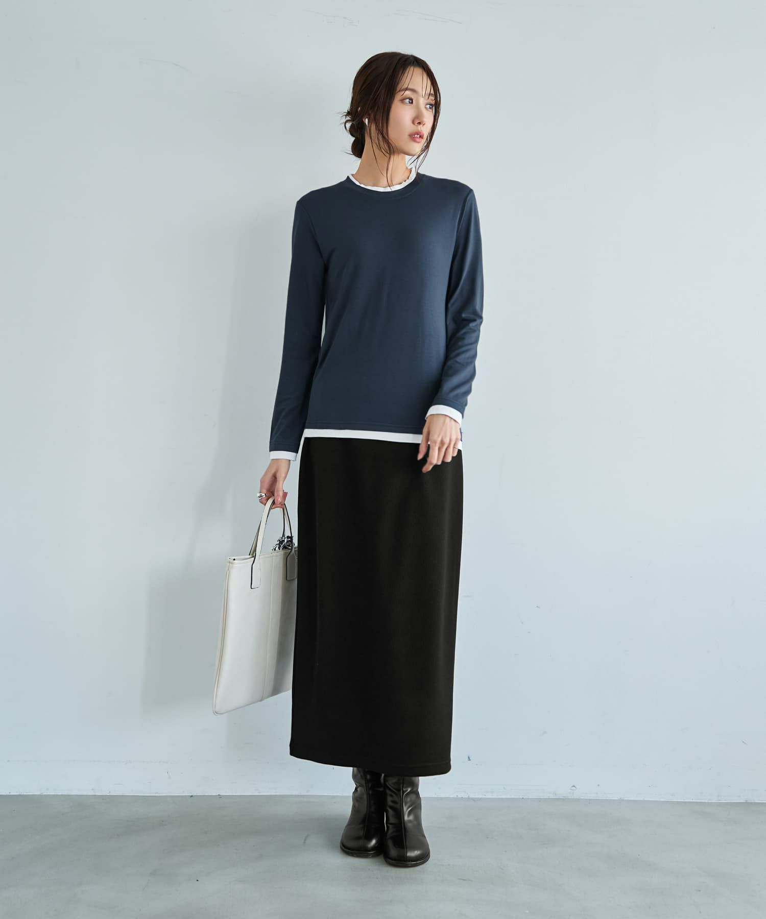 着用イメージ 165cm ネイビー
