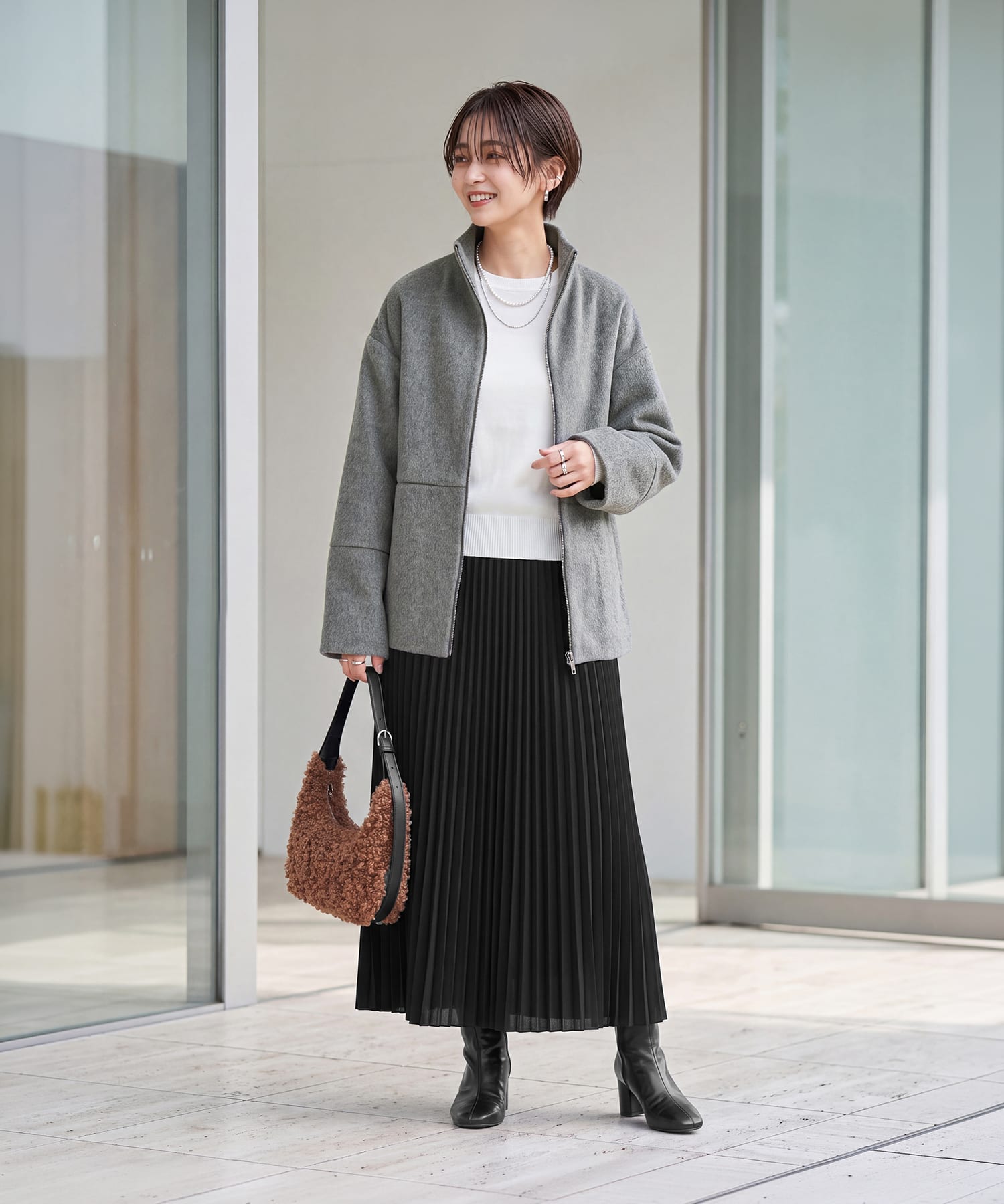 着用イメージ 165cm グレー