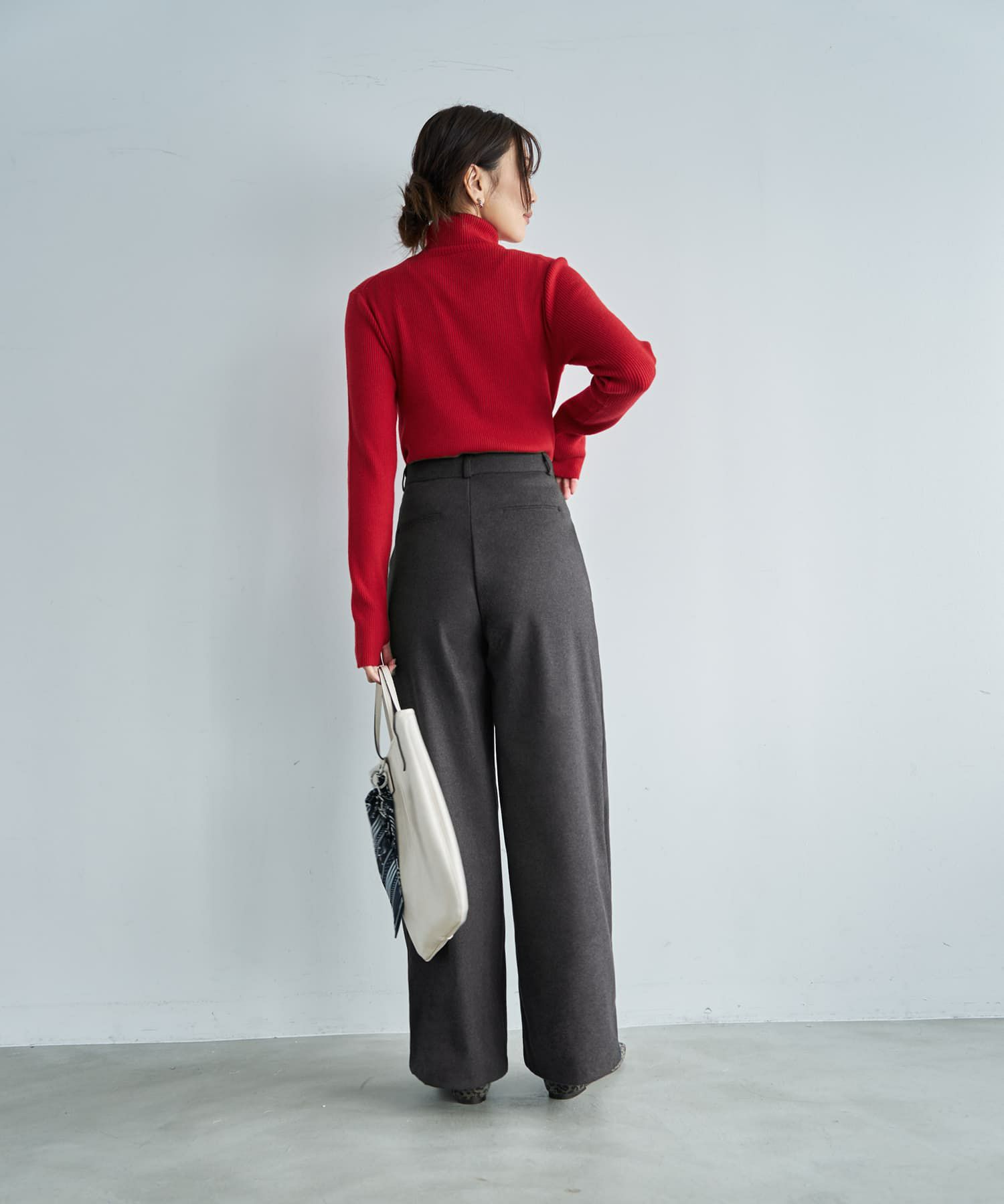 着用イメージ 166cm レッド
