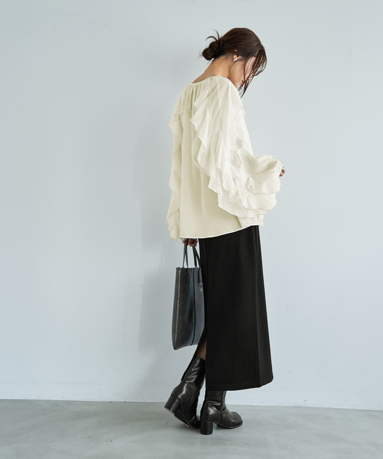 着用イメージ 165cm アイボリー
