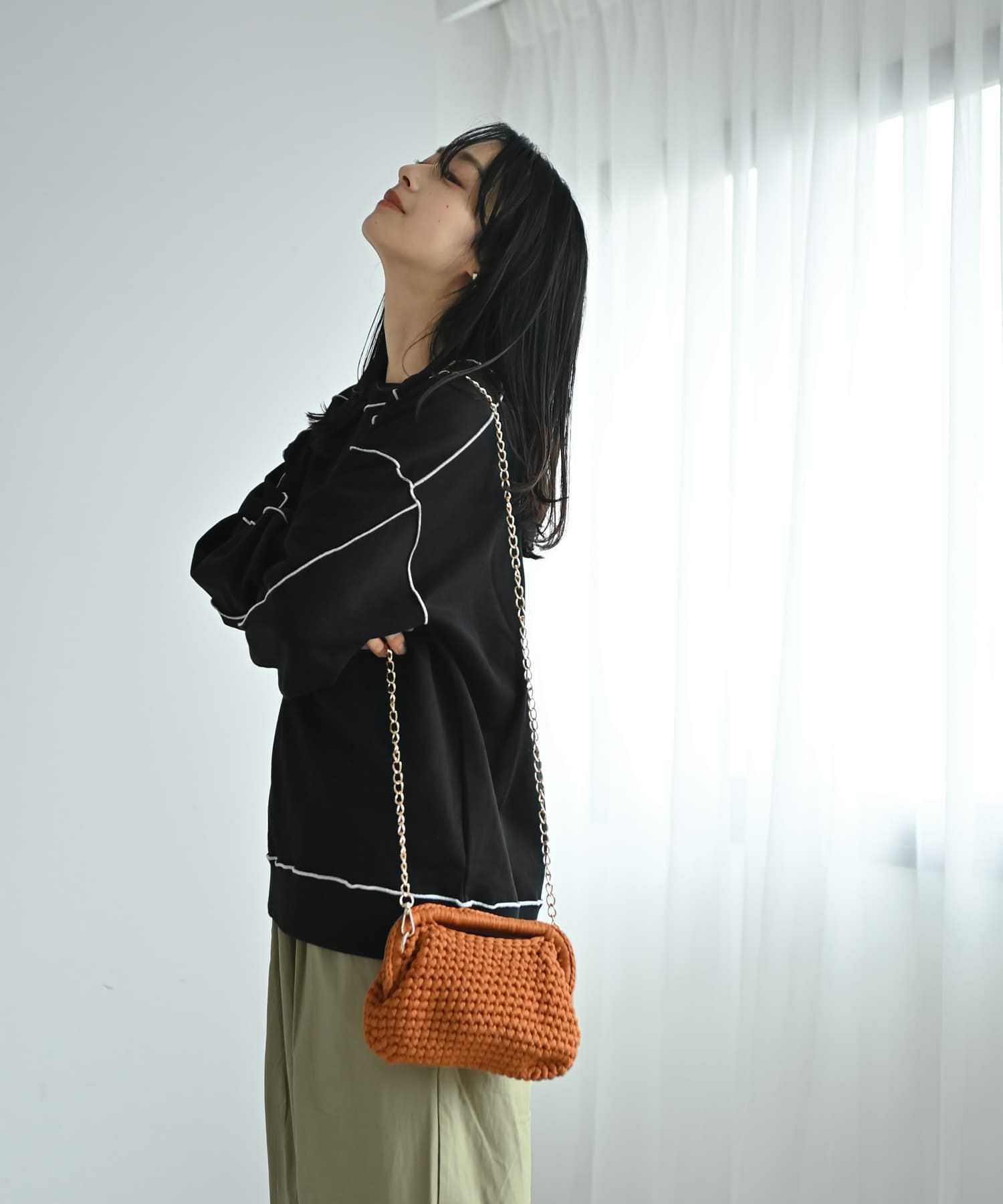 着用イメージ 167cm ブラウン