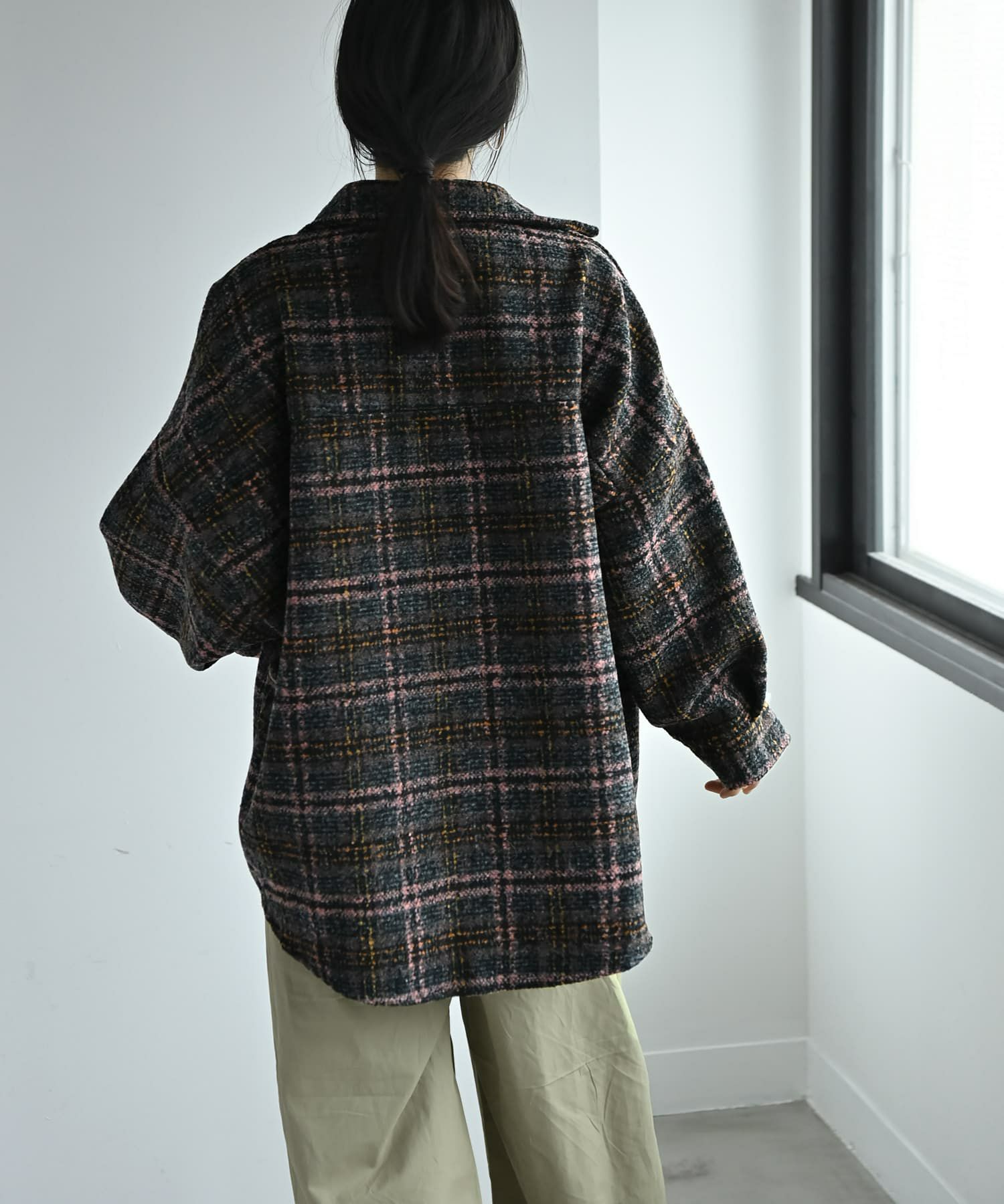 着用イメージ 167cm ピンク
