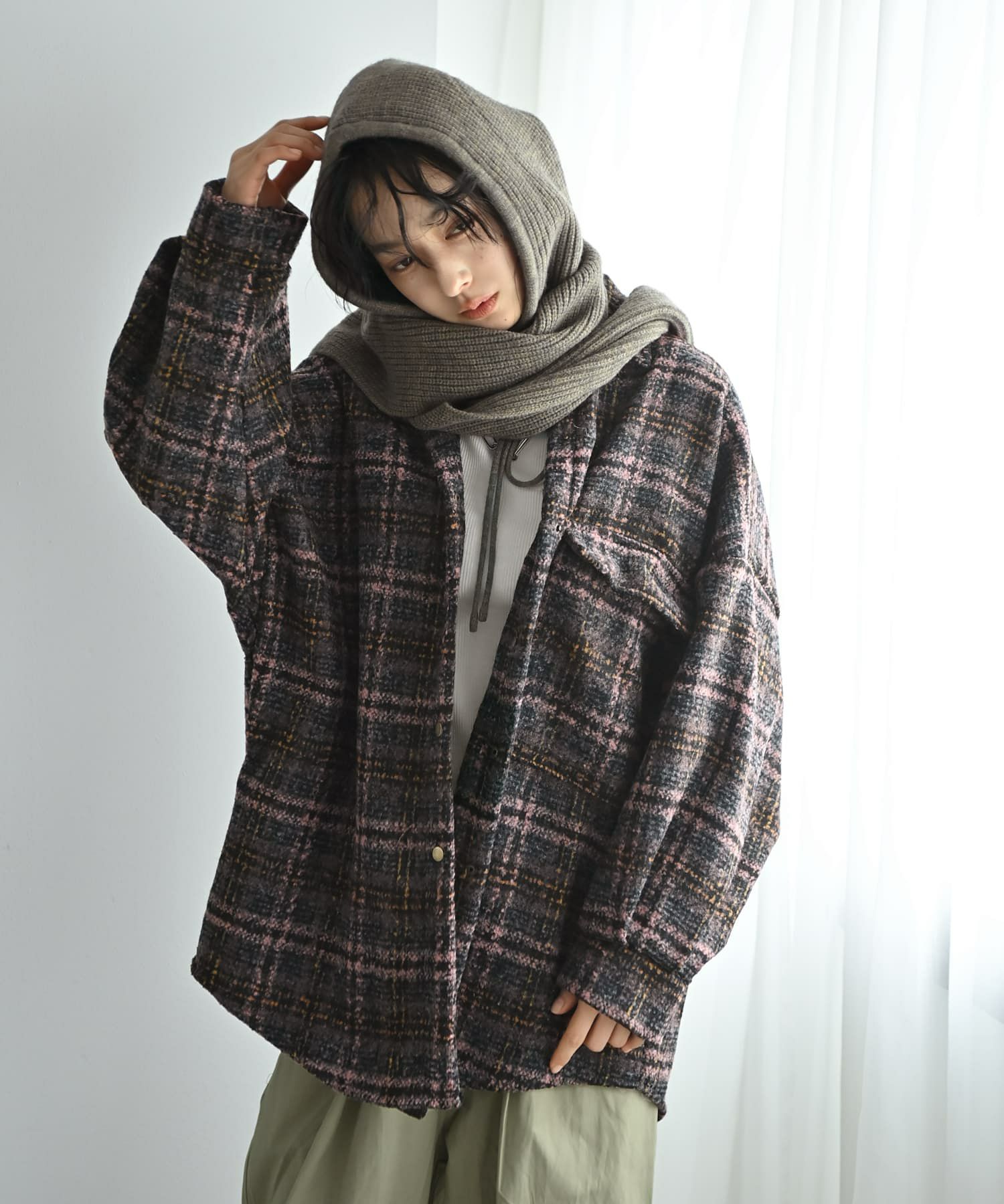 着用イメージ 167cm ピンク