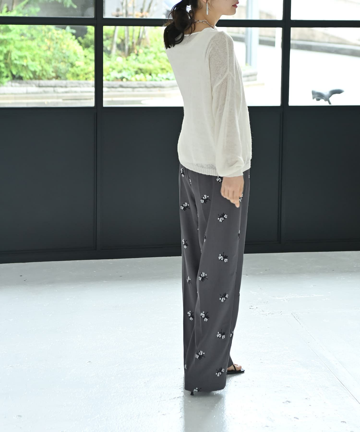 着用イメージ 167cm グレー