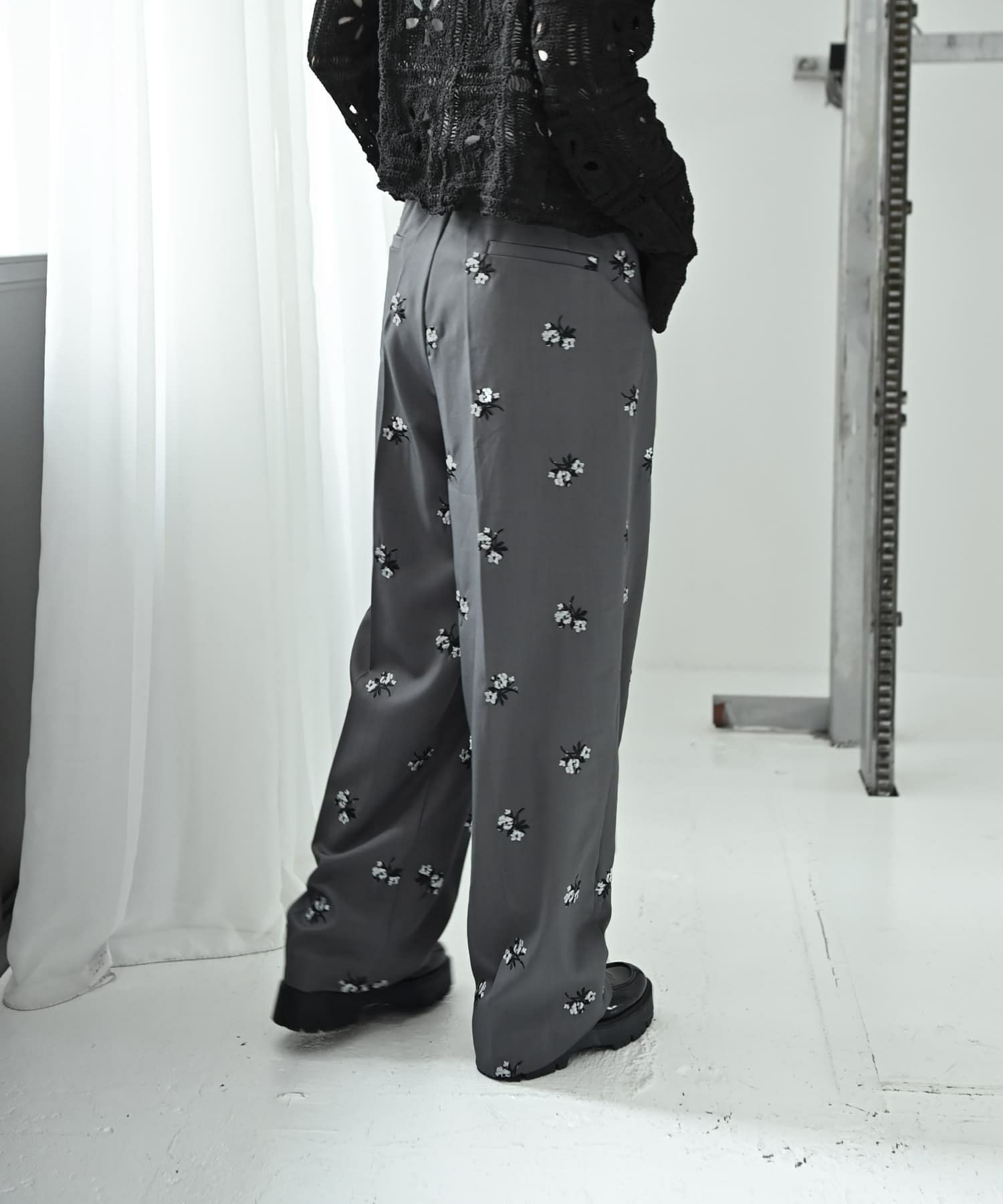 着用イメージ 167cm グレー