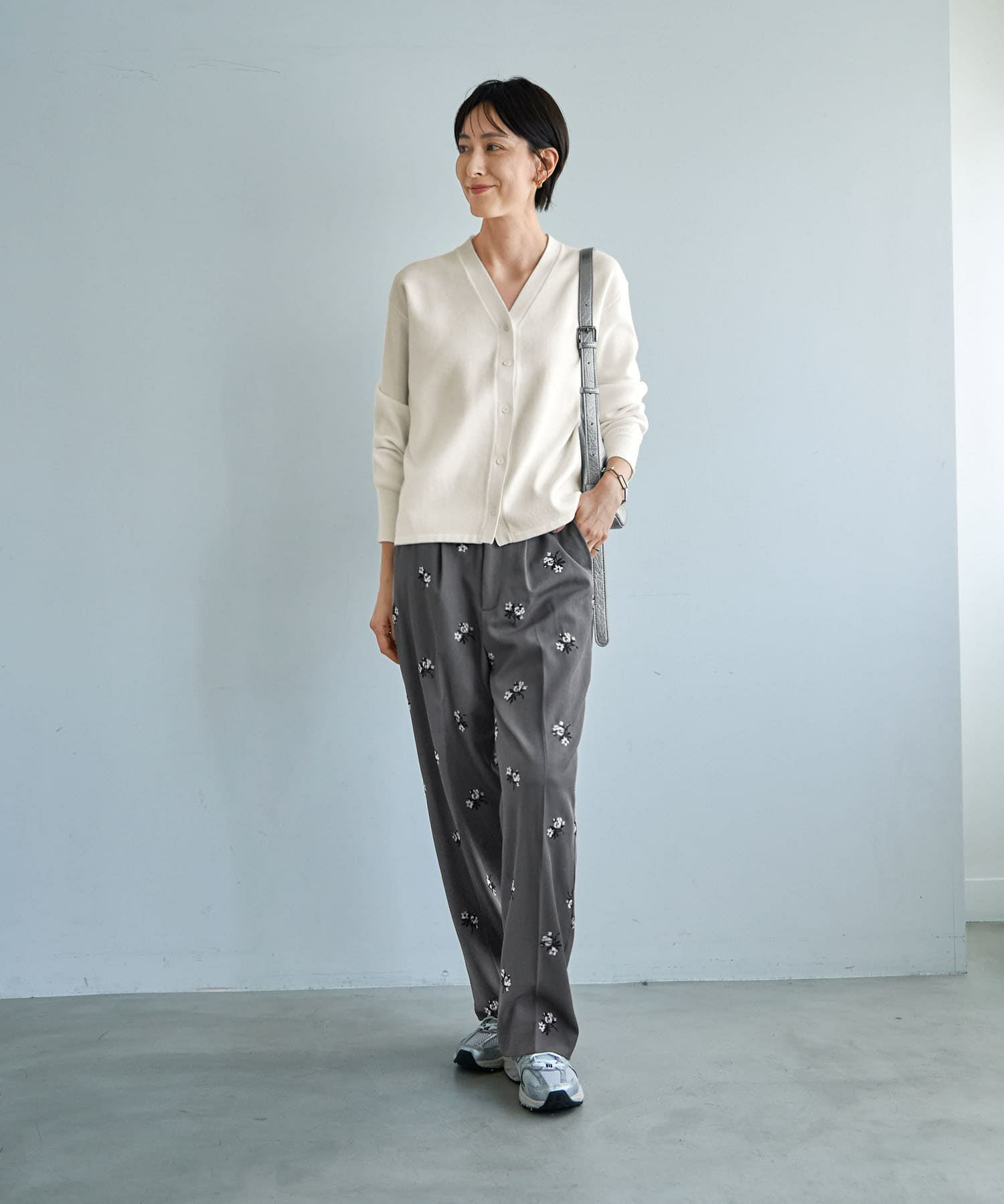 着用イメージ 167cm ホワイト