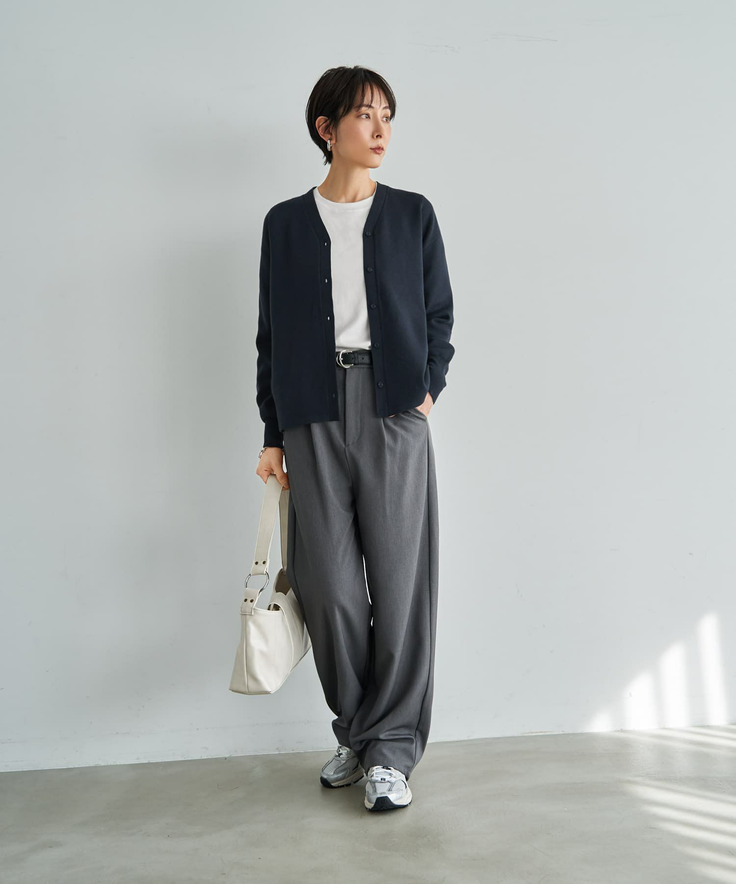 着用イメージ 166cm ネイビー