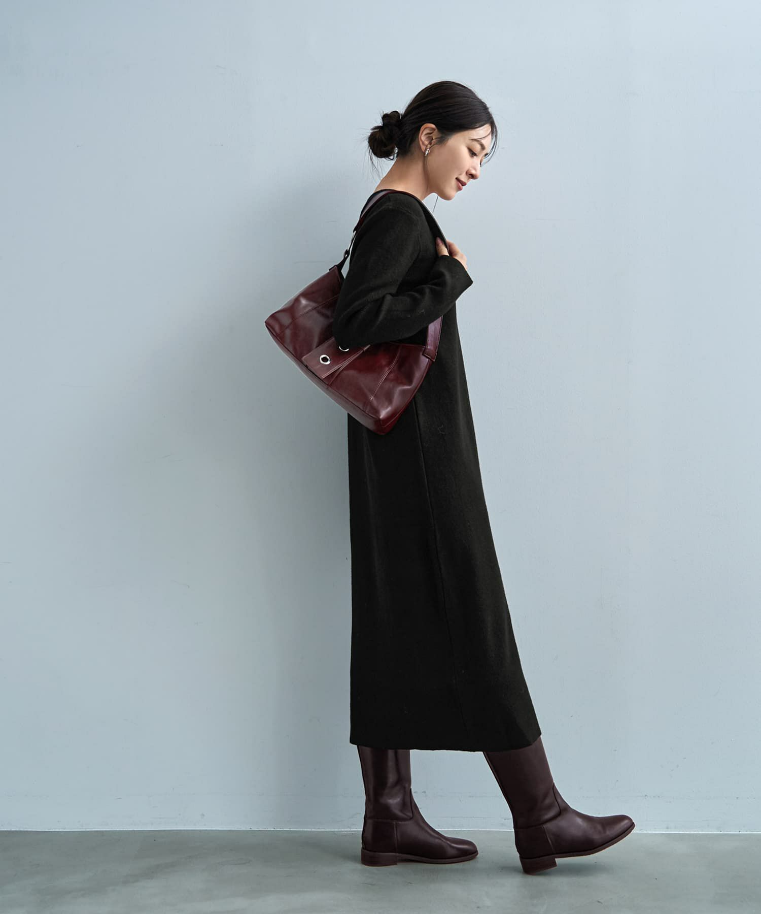 着用イメージ 166cm ブラック