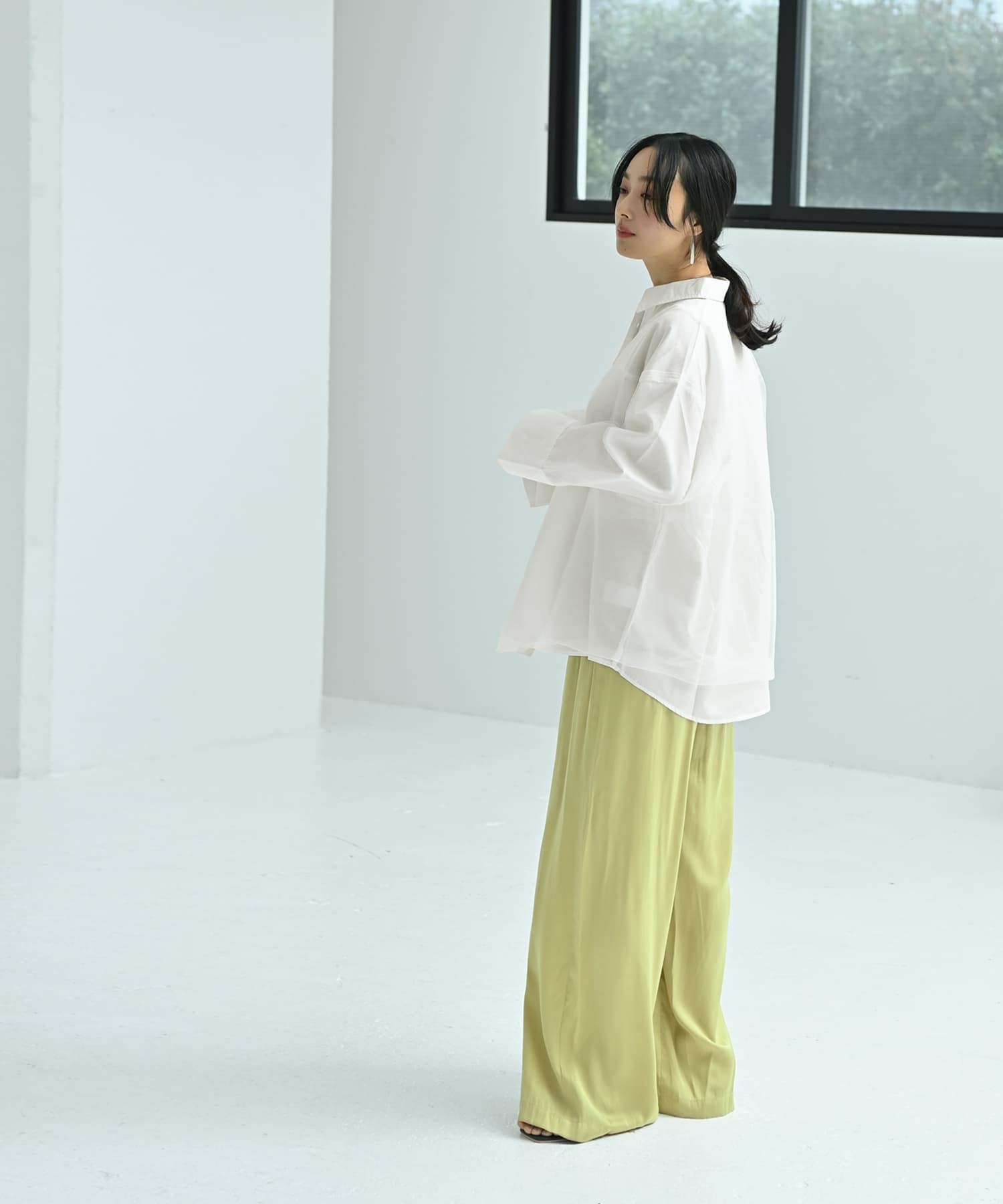 着用イメージ 167cm オフホワイト