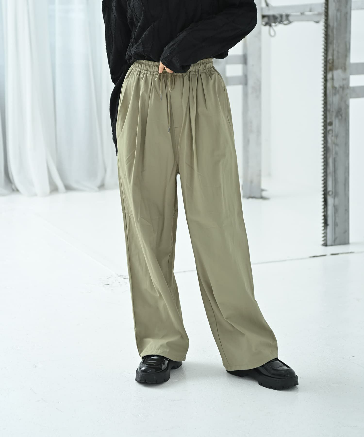 着用イメージ 167cm ベージュ
