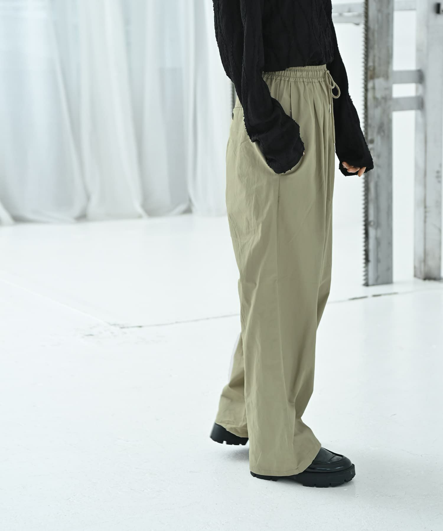 着用イメージ 167cm ベージュ