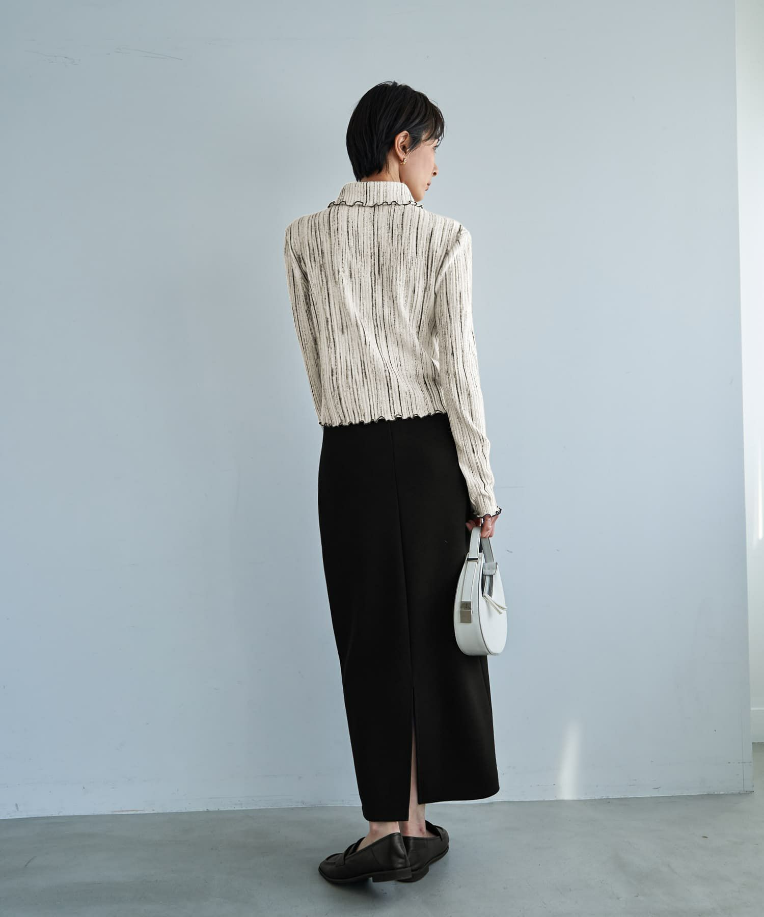 着用イメージ 167cm アイボリー