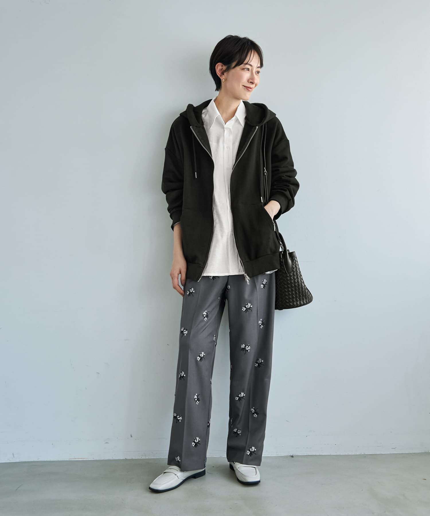 着用イメージ 167cm ホワイト