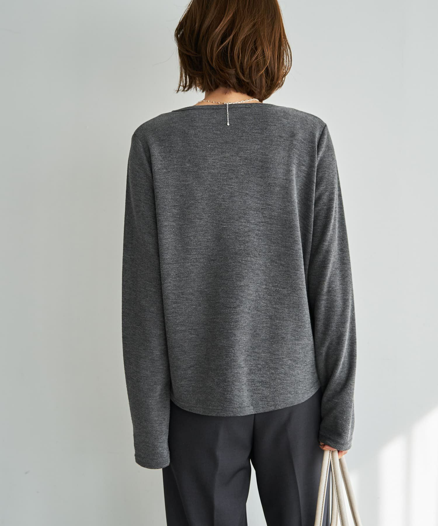 着用イメージ 167cm チャコール