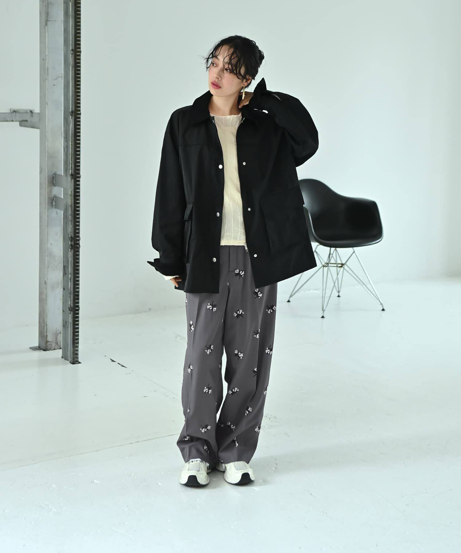 着用イメージ 167cm ブラック