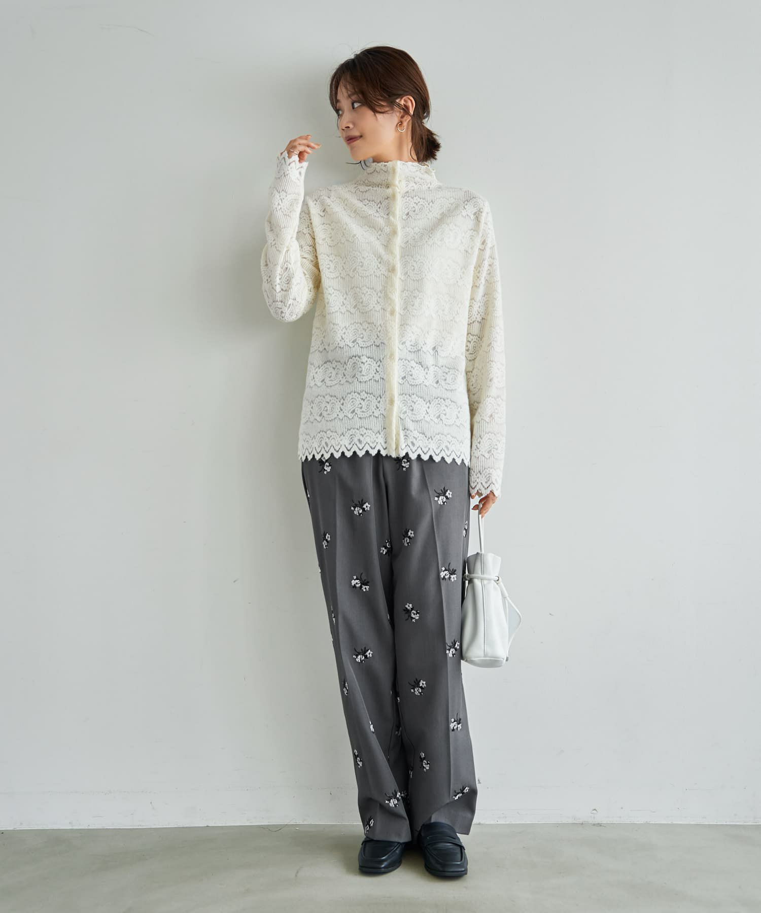 着用イメージ 167cm オフホワイト
