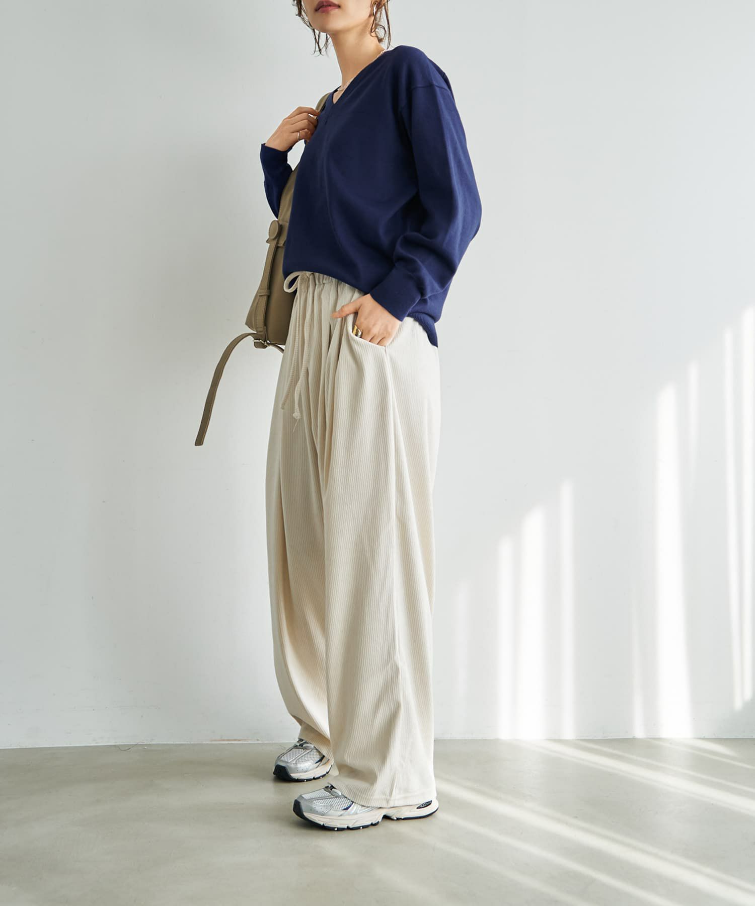 着用イメージ 167cm エクリュ