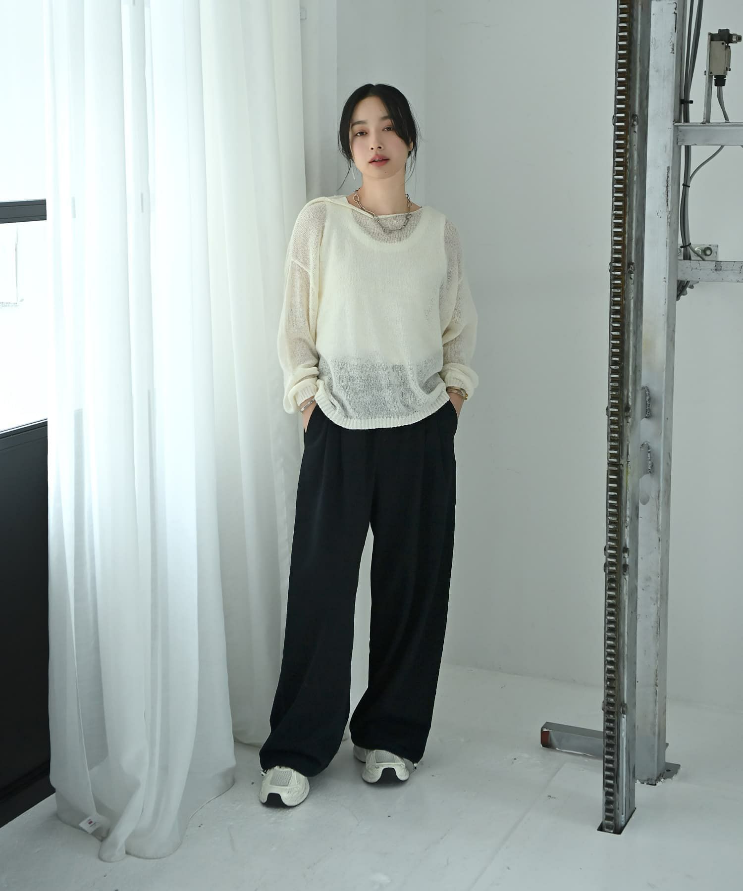 着用イメージ 167cm ブラック