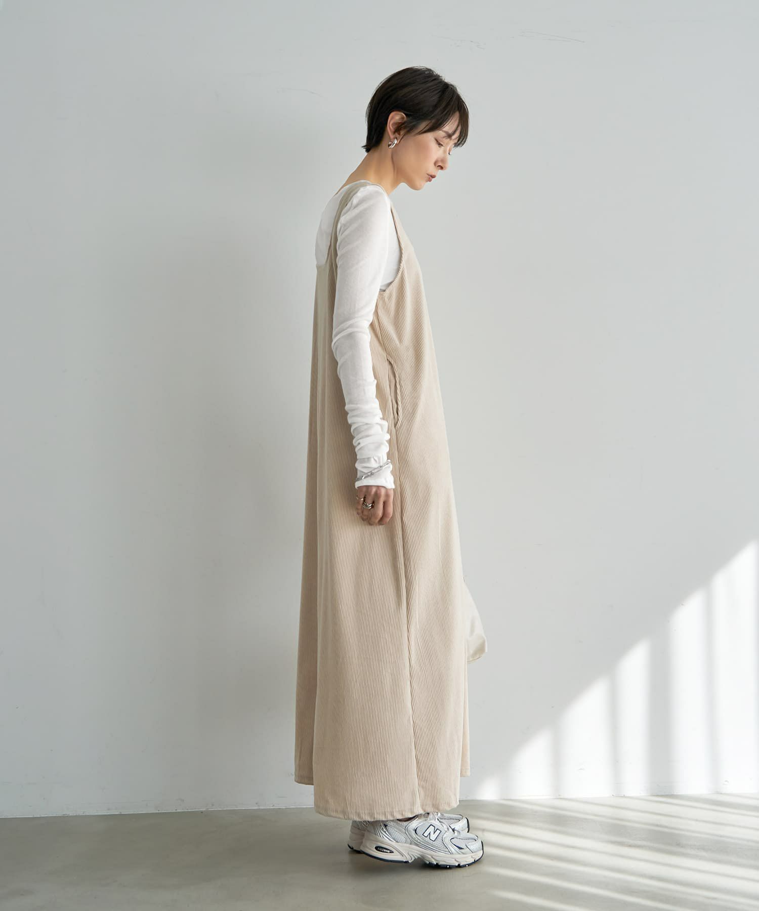 着用イメージ 167cm エクリュ