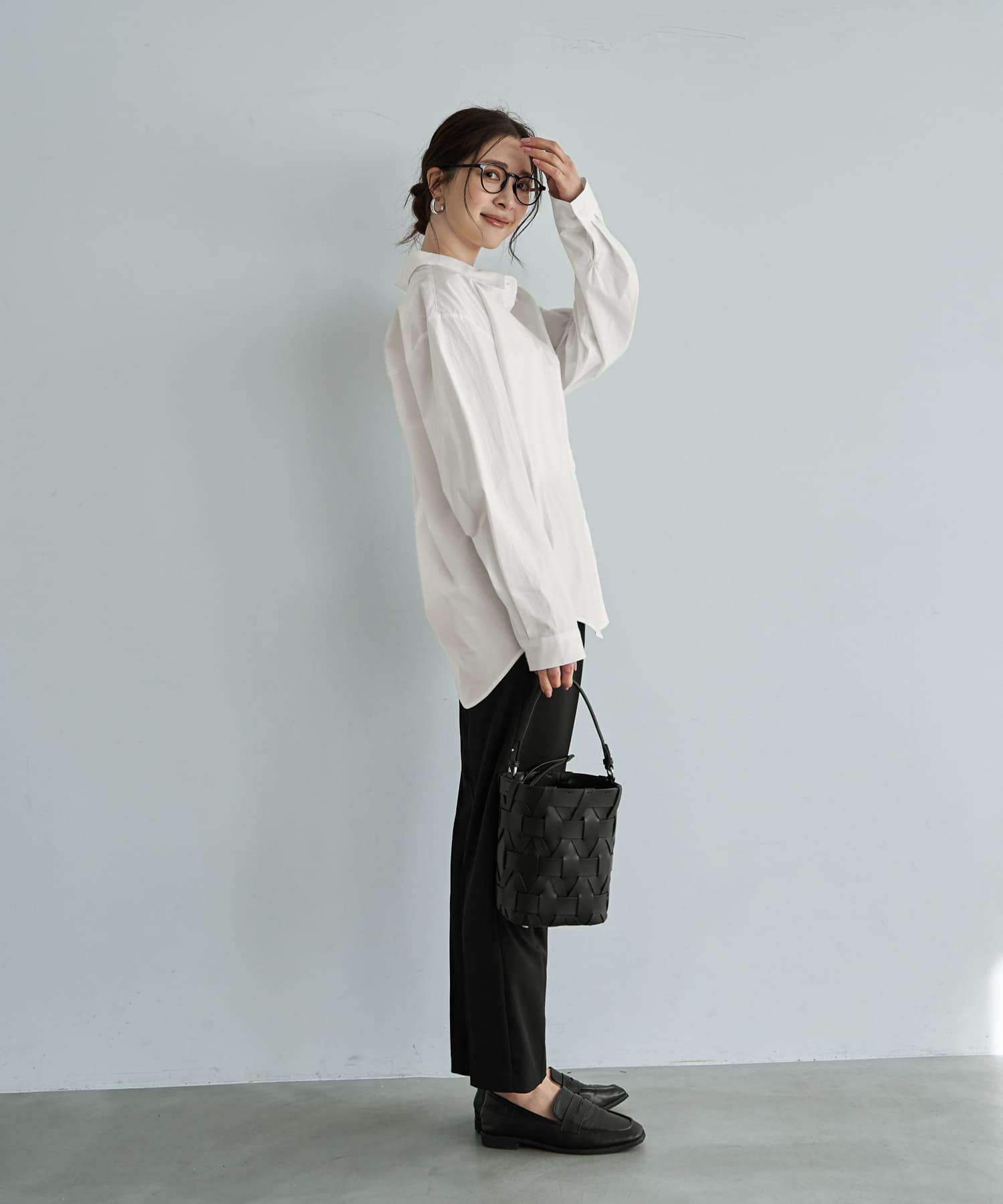 着用イメージ 166cm ホワイト
